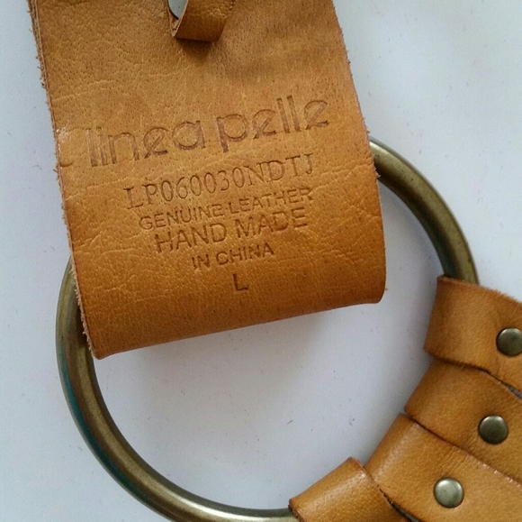 Linea Pelle Leather Braided Belt L - Picture 2 of 2